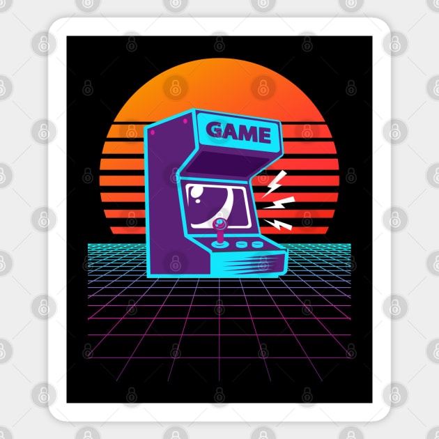 Arcade Machine Retrowave Sticker by edmproject